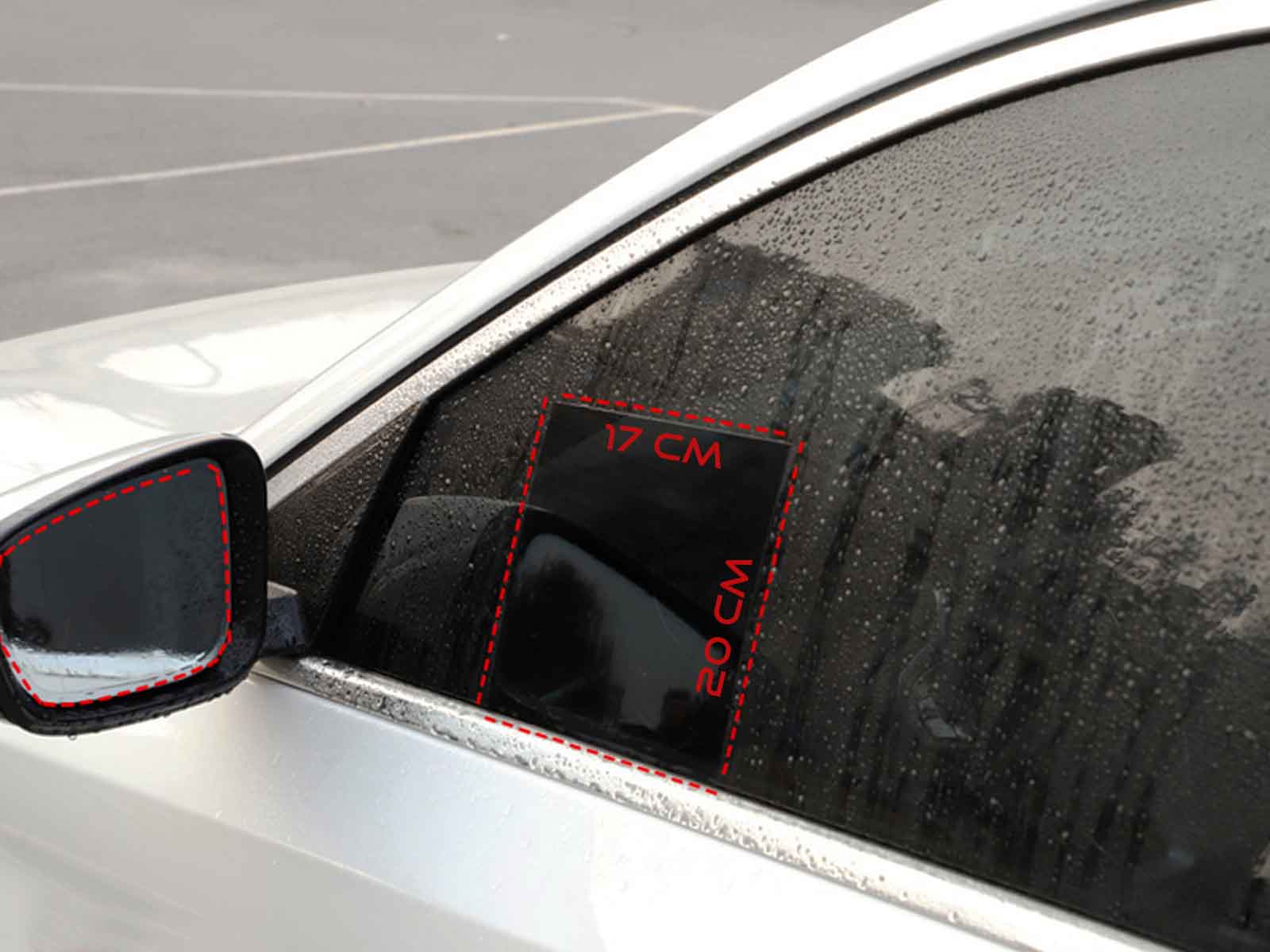 VGOL 1 Paar Auto Rückspiegel Reflektierende Sicherheit Warnung  Antikollisionsstreifen Aufkleber Schutz Dekoration Aufkleber Außenspiegel
