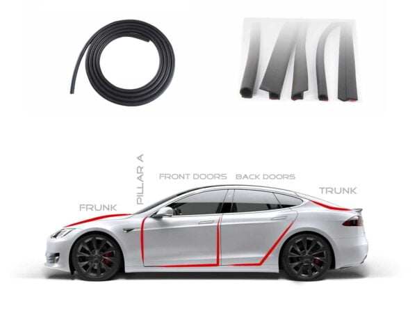 Model S_Rubber Seal Strips Set (4 doors+Frunk+Trunk)