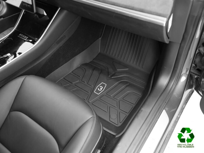 Model 3_3 Pieces All-Weather Interior Floor Mat (TPE rubber) - Left Hand Drive