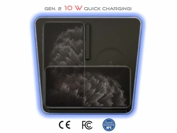 Model 3_Gen 2. Wireless Dual-mobile SPEED Charging Pad (CE, FCC certified)