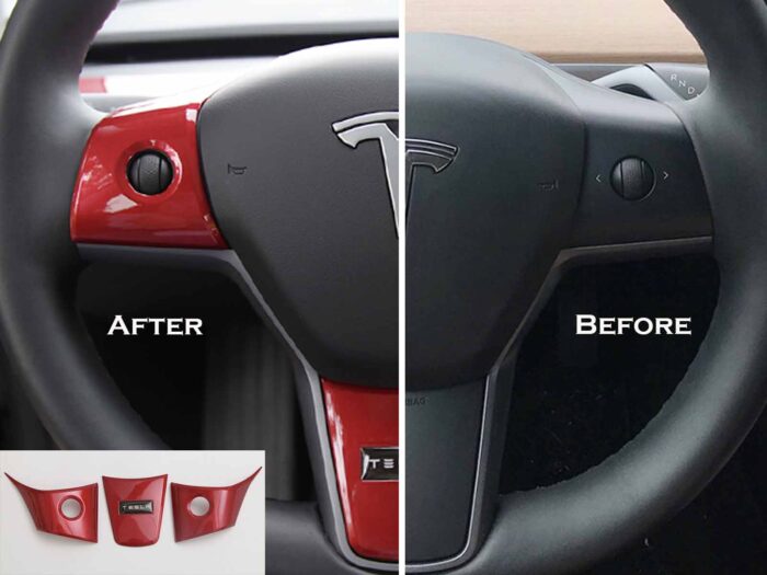 Model 3&Y_Steering Wheel Decal Trim Set (3 pcs)