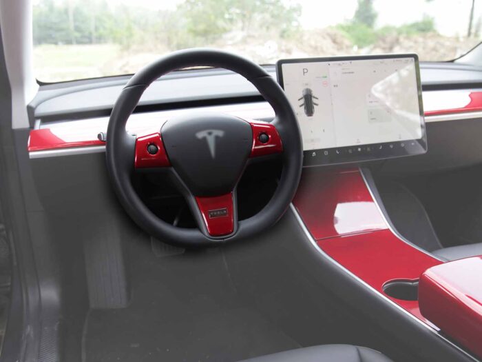 Model 3&Y_Steering Wheel Decal Trim Set (3 pcs)