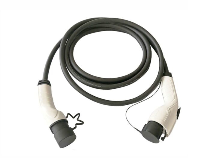 Type 2 to Type 1 EV charging cable_16A_Single phase_Type 2 male plug to charging station to Type 1 male plug to car_5m_Fisher