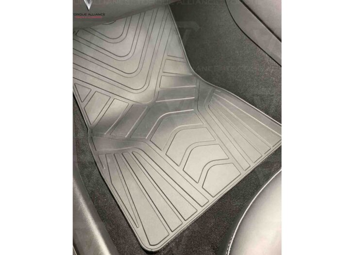 Tesla Model 3: All-weather Interior Floor Mats (3 pcs, Synthetic Latex Rubber)- RHD - Image 4