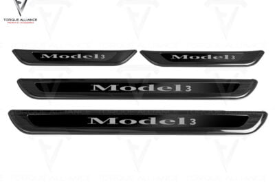 Model 3_Door Sill Protectors (4 pieces, Durable Stainless Steel)