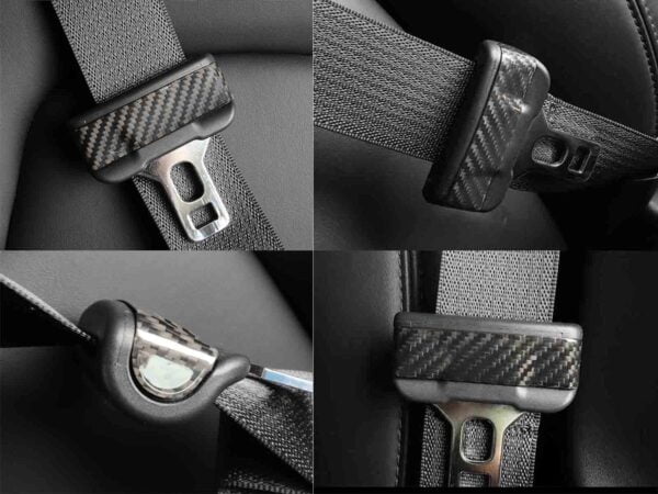 Tesla Model 3 and Model Y: Seat Belt Decorative Patch (Genuine Carbon Fiber Collection)
