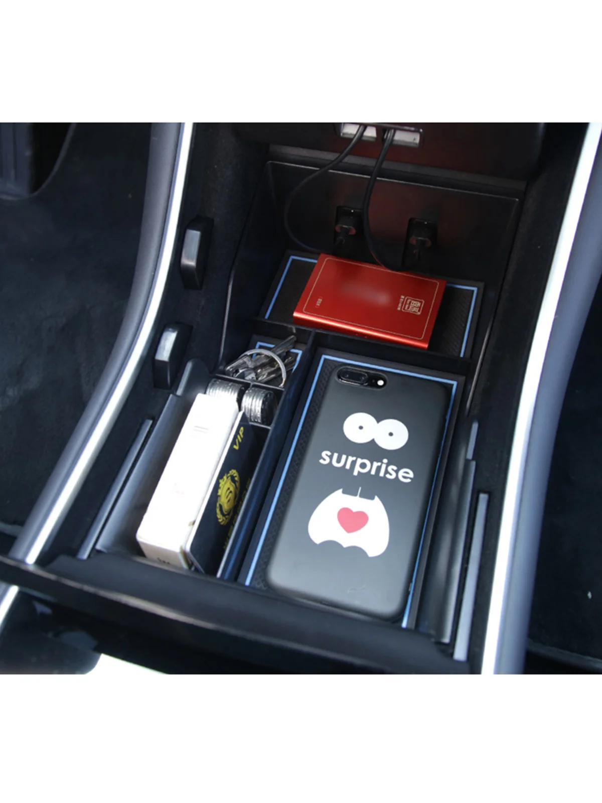 Tesla Model 3 (vor dem Facelifting): Mittelkonsole Organizer - Plugear