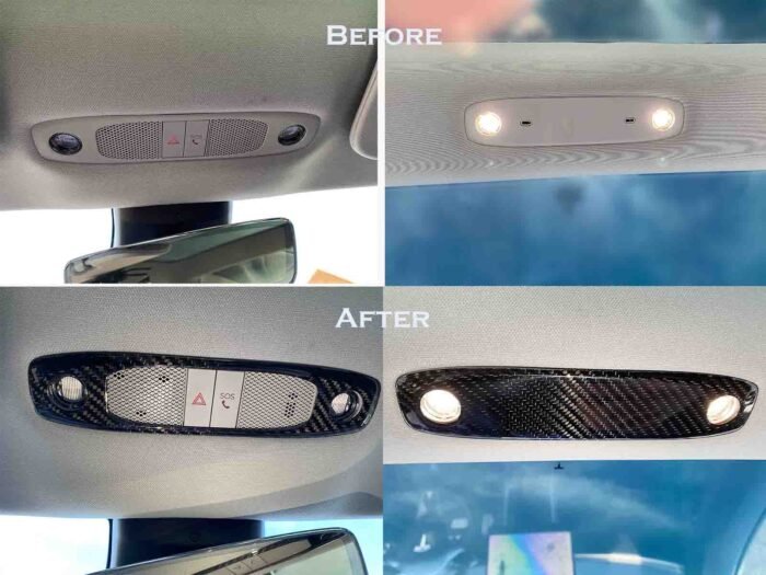 Model 3&Y_Reading Lamp Trim Set (Genuine Carbon Fiber Collection)