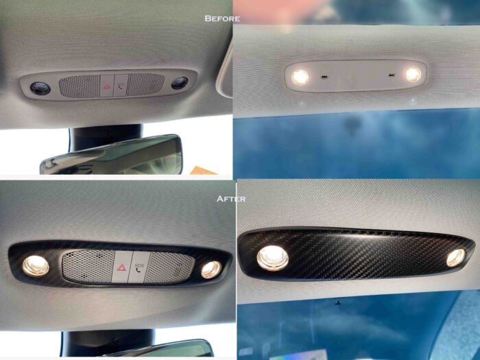 Tesla Model 3 and Model Y: Reading Lamp Trim Set (Genuine Carbon Fiber Collection) - Image 5