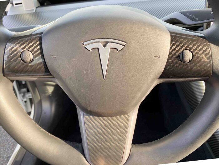 Model 3&Y_Steering Wheel Trim Set (Genuine Carbon Fiber Collection)