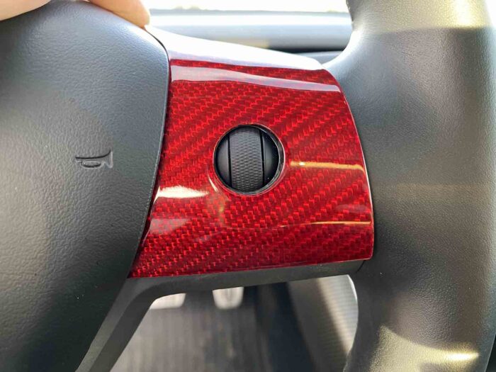Tesla Model 3 and Model Y: Steering Wheel Trim Set (Genuine Carbon Fiber Collection) - Image 16