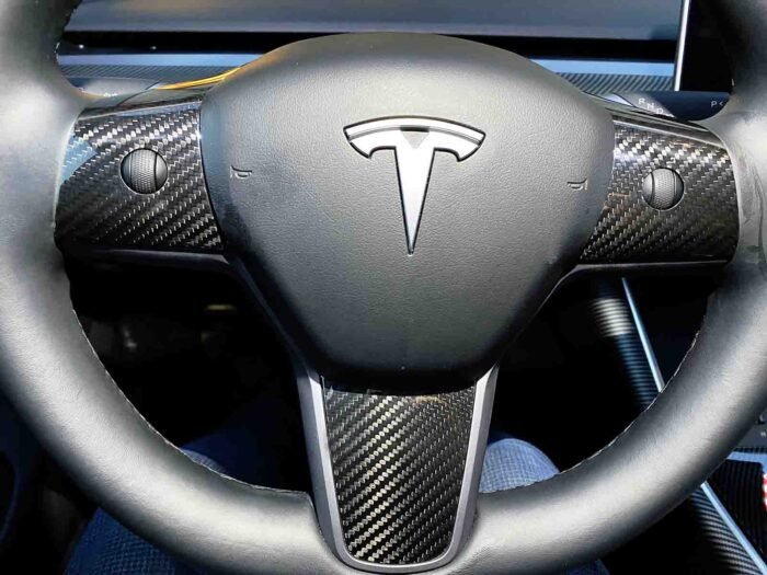 Model 3&Y_Steering Wheel Trim Set (Genuine Carbon Fiber Collection)