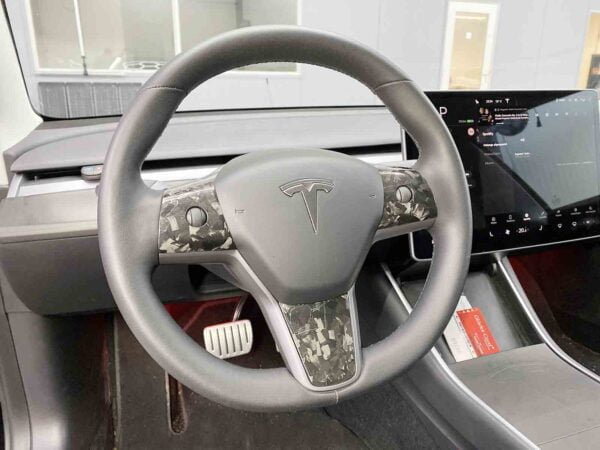 Model 3&Y_Steering Wheel Trim Set (Genuine Carbon Fiber Collection)
