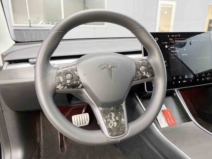 Model 3&Y_Steering Wheel Trim Set (Genuine Carbon Fiber Collection)