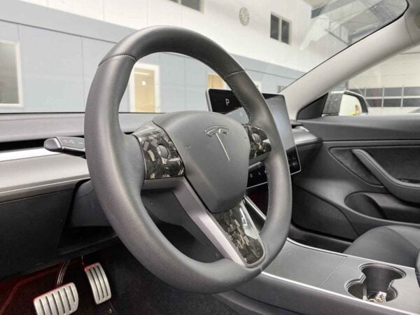Model 3&Y_Steering Wheel Trim Set (Genuine Carbon Fiber Collection)