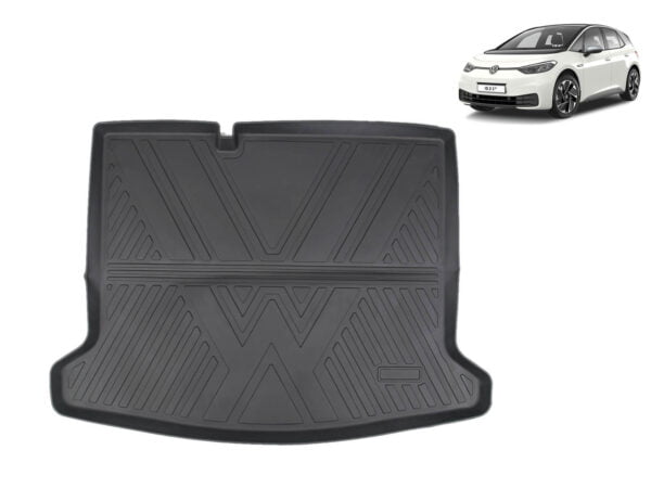 V W (Volkswagen) ID.3: Premium Recyclable Rubber Trunk Mat, Boot Liner