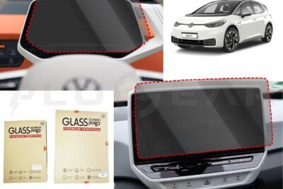 Volkswagen ID.3,ID.4: Tempered Glass Screen Protector Set (9H) for Instrument & 10 Inches Infotainment Displays