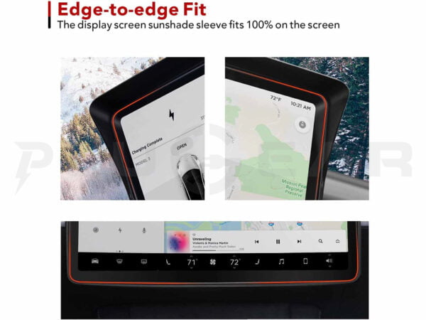 Tesla Model 3&Y_Screen Edge Protector, Anti-glare Cover