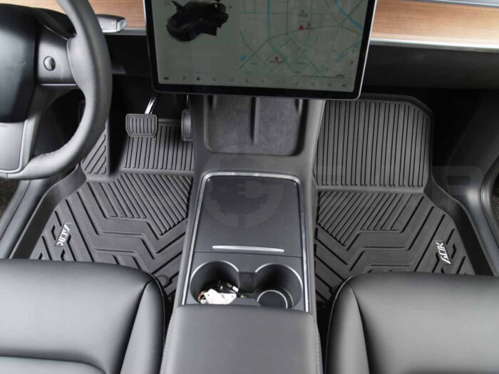Tesla Model Y_All-weather Interior Floor Mat Set (3 pcs, Premium Recyclable Rubber)