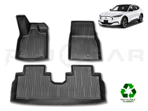 Ford Mustang Mach-e: All-weather Floor Mats, Floor Liners (Premium Recyclable Rubber)