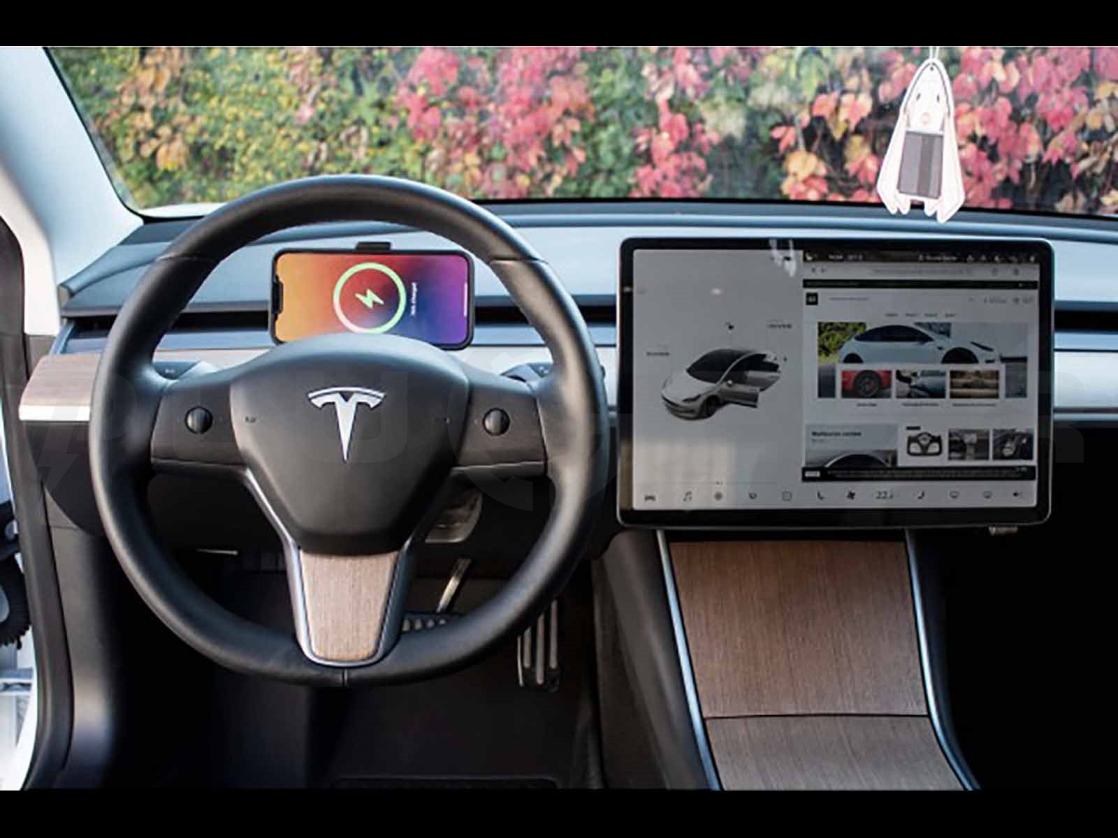 Basenor Tesla Support de câble de charge organiseur pour Tesla Model Y Model 3 Model X Model S Support mural avec châssis Support chargeur mobile 2021 mise à niveau 