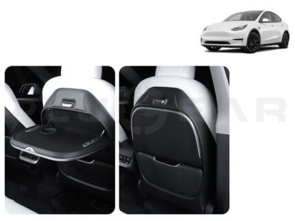 Tesla Model 3&Y: Foldable Seatback Tray, Seatback Table with Wireless Charging