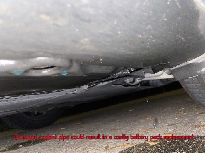 Tesla Model 3: Undercarriage Coolant Pipe Guard Plate (Aluminum Alloy)