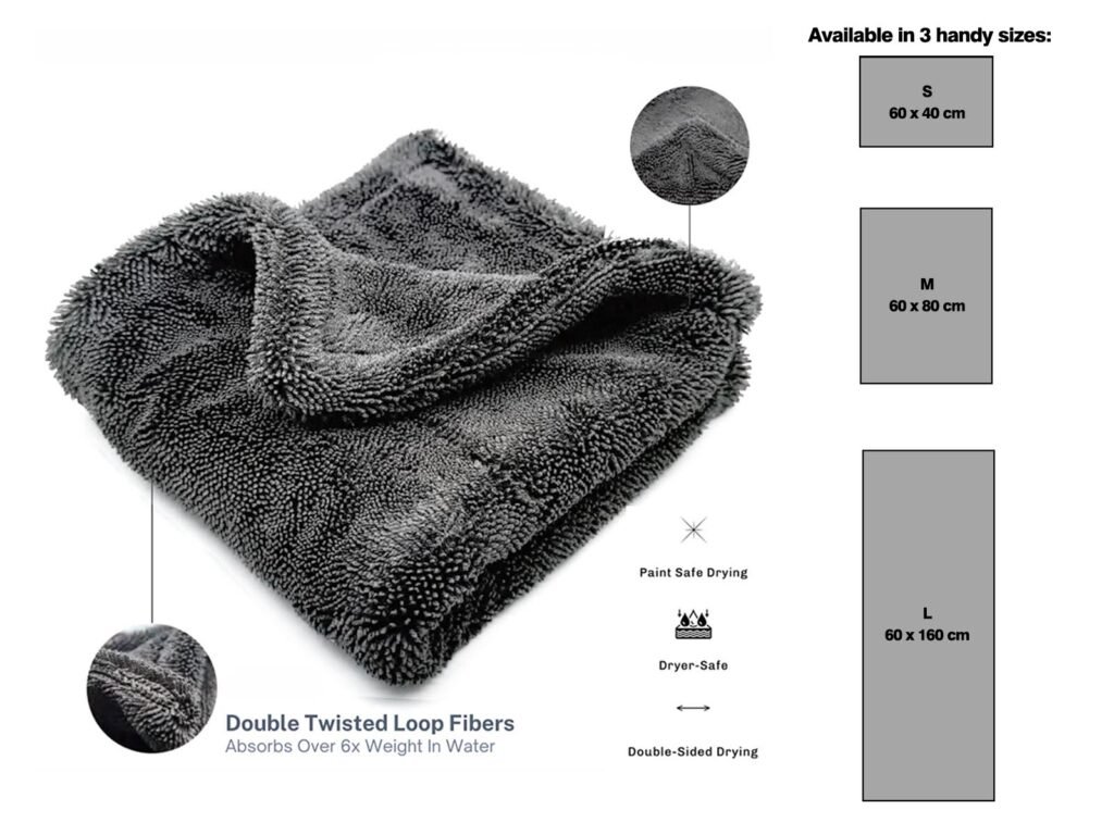 Universal: Professional 1200 GSM Super Thick Twisted Loop Car Detailing/Drying Towel - product gallery image 1