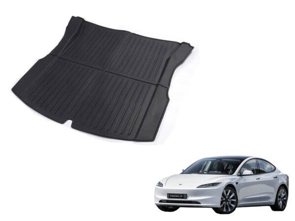 Tesla Model 3 (2024 Highland): Trunk Mat, Boot Liner (Premium Recyclable Rubber)