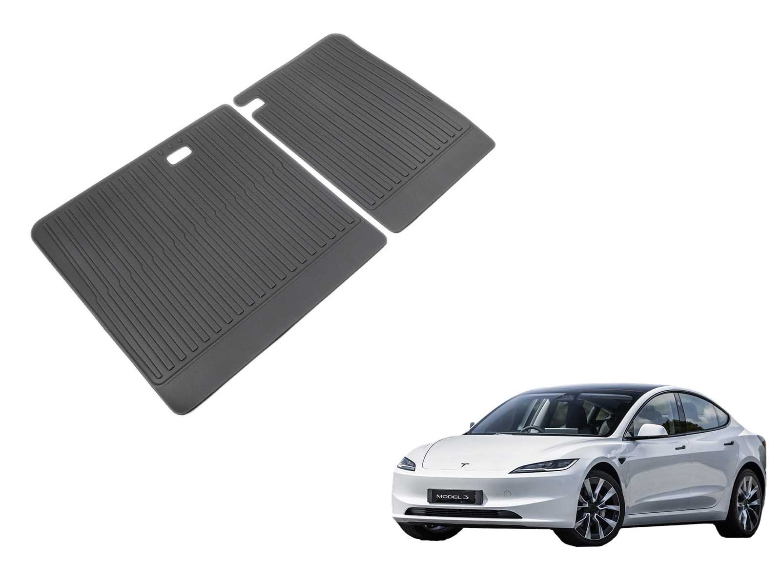 mh364_Tesla Model 3 (2024 Highland)_Trunk Seat Back Protection Mats, Guard Boot Liner (Premium Recyclable Rubber, 2 pcs)6 Tesla Model 3 (2024 Highland): Trunk Seat Back Protection Mats, Guard Boot Liner (Premium Recyclable Rubber, 2 pcs)