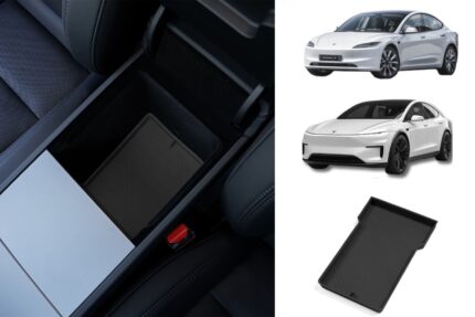 Tesla Model 3 (2024 Highland)/ Tesla Model Y 2025_Juniper: Armrest Storage Mat (Premium Silicone Rubber)