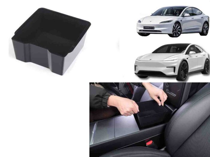 Tesla Model 3 (2024 Highland) / Tesla model Y 2025 Juniper: Armrest Organizer, Rear Center Console Storage Tray - Image 2