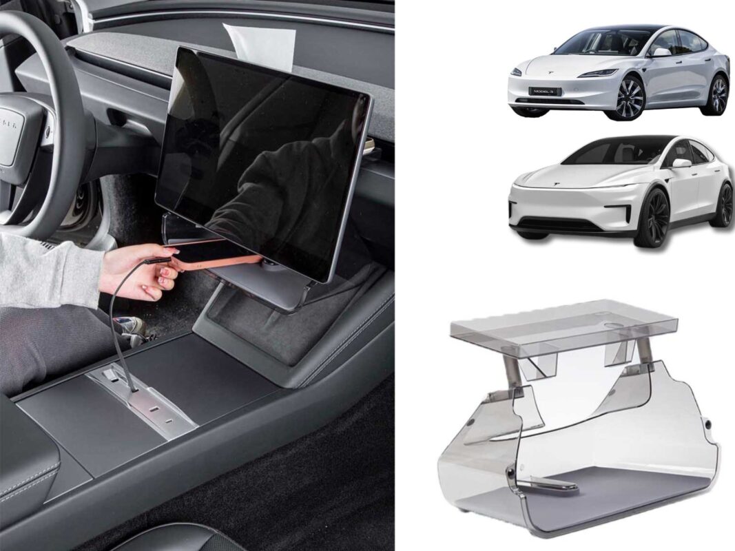 Tesla Model 3 (2024 Highland)/Model Y_2025 Juniper: Behind Screen Organizer & Under Screen Storage Tray - featured product image
