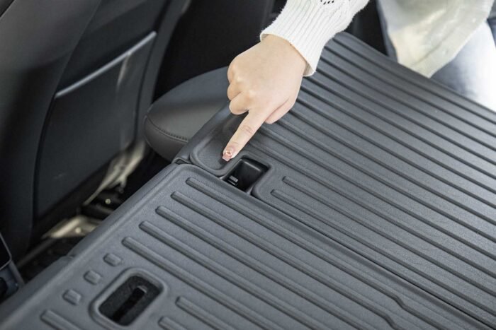 mh364_Tesla Model 3 (2024 Highland)_Trunk Seat Back Protection Mats, Guard Boot Liner (Premium Recyclable Rubber, 2 pcs)6