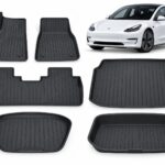 Model 3 Pre-Facelift: Essential Protection Pack showing floor, frunk, trunk and lower-compartment mats.