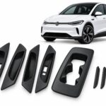 VW ID.5: Essential Protection Pack showing four interior door-handle covers, center console cover and four door-edge guards.