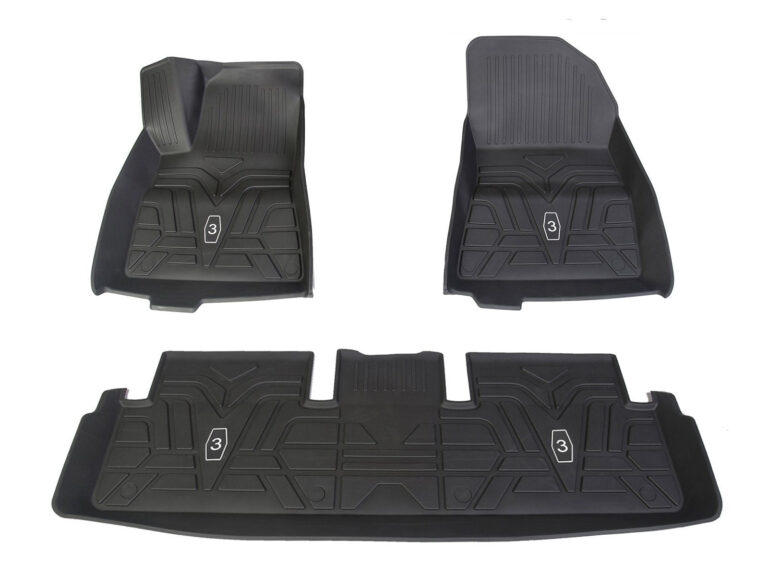 Tesla Model 3: All-Weather Interior Floor Mats (Premium Recyclable rubber)