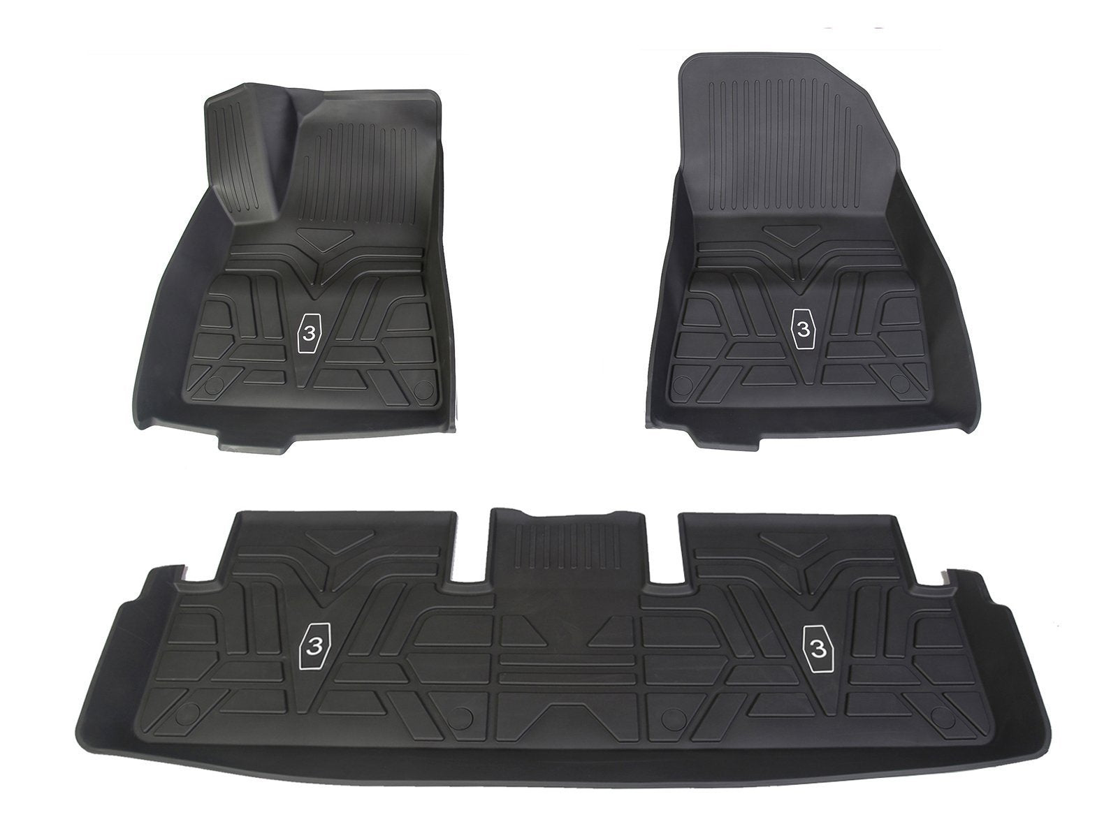Tesla Model 3: All-Weather Interior Floor Mats (Premium Recyclable rubber)