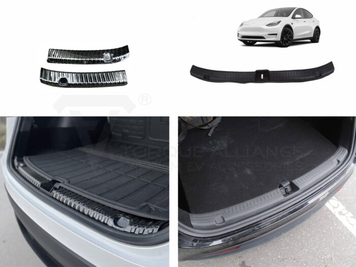 Tesla Model Y: Trunk Loading Sill Protector, Cargo Sill Guard - Premium Recyclable Rubber